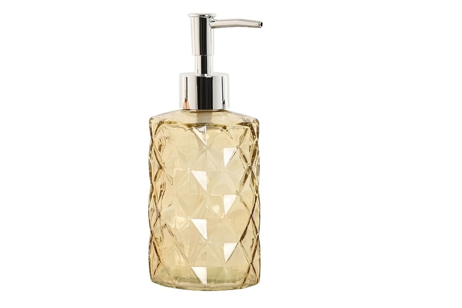 DOSIFICADOR CRISTAL ABS 7,5X7,5X17,5 320ML ORO